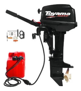 Motor De Barco Gasolina 9.8hp 2t Marcha Ré Neutro Frente Tv9
